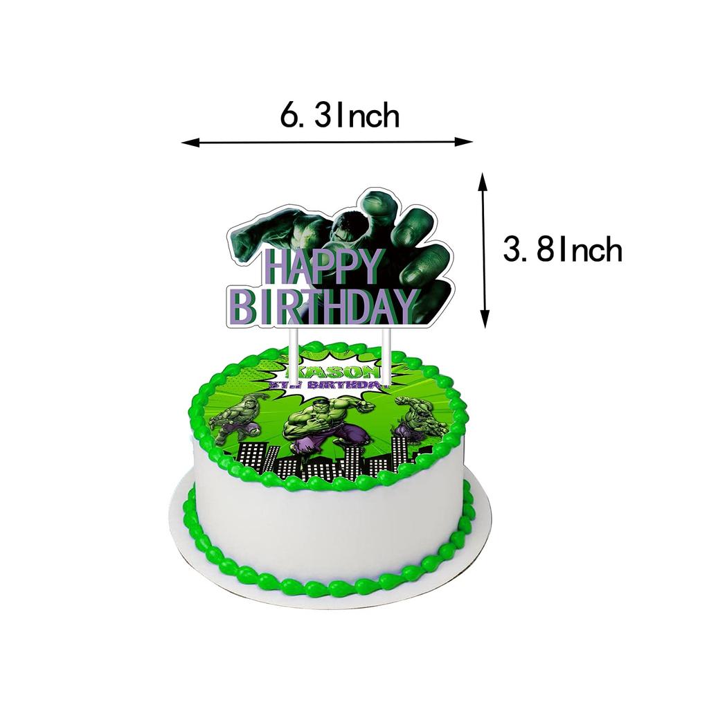 Hulk Birthday Decorations Party Set, Hulk Superhero Hero Movie Character Popular Kids Cute Funny Boy Girl Green Happy Birthday Garland Banner Balloons