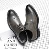 British Fashion Retro Trend Pointed Casual Leather Shoes Brock Engraved Men'S Shoes Px62-G