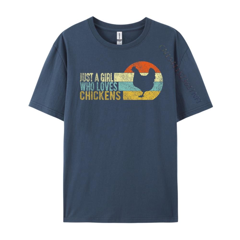 

Just A Girl Who Loves Chickens Chicken Retro Anime T Shirts Student New Year 2025 Family 3XL