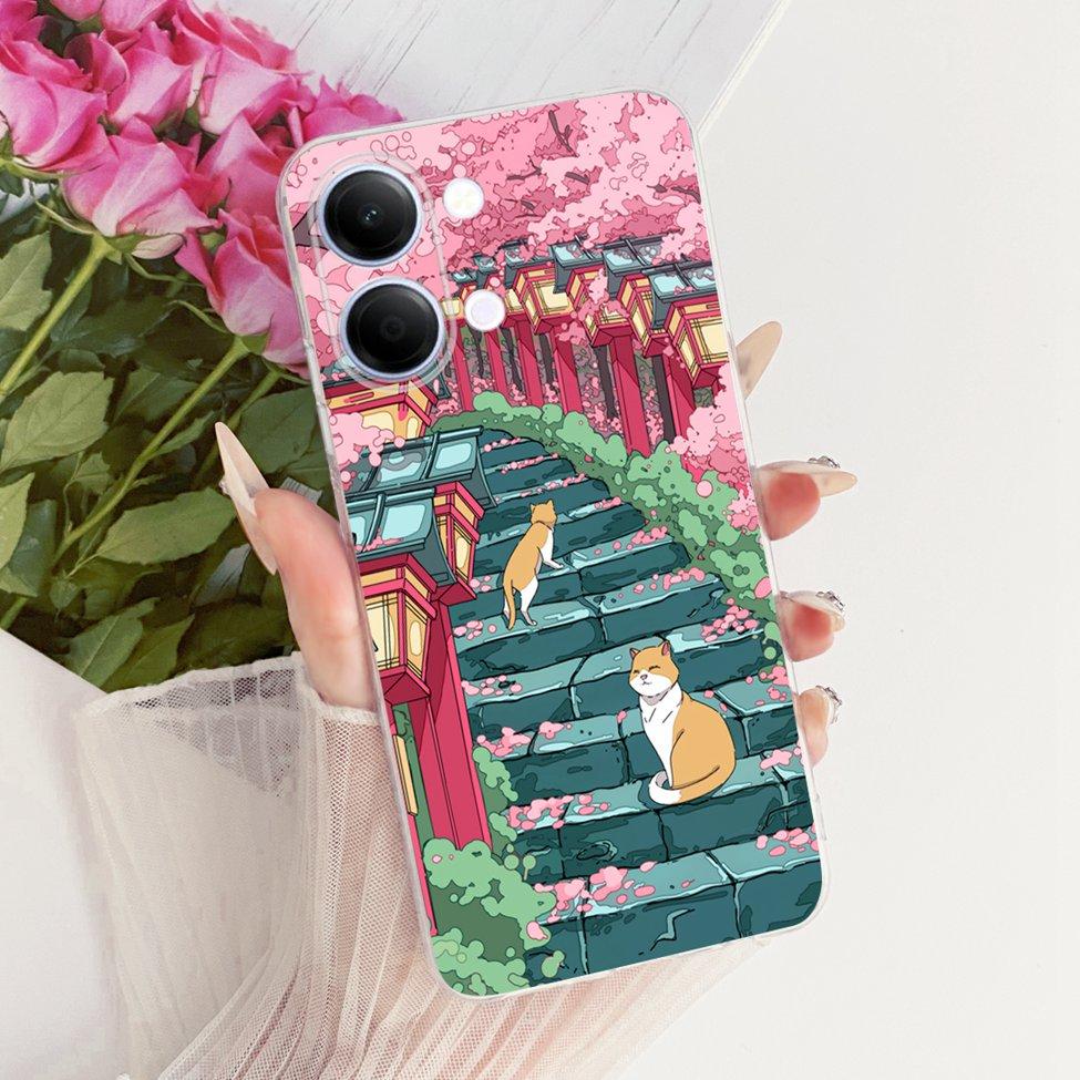 Transparent Casing For Vivo Y05 Cover Luxury Cute Cat Fashion Butterfly Cool Painted Funda For Y05 Vivo Phone Case