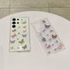 For Samsung Galaxy S23 Ultra Case Anti Drop TPU Phone Back Cover Epoxy Glitter Butterfly