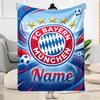 Bayern Munich Fan Gear Customize Your Name Blanket Cozy Customizable Blanket Durable Comfort for Home Decor Picnics Seaside Livingroom