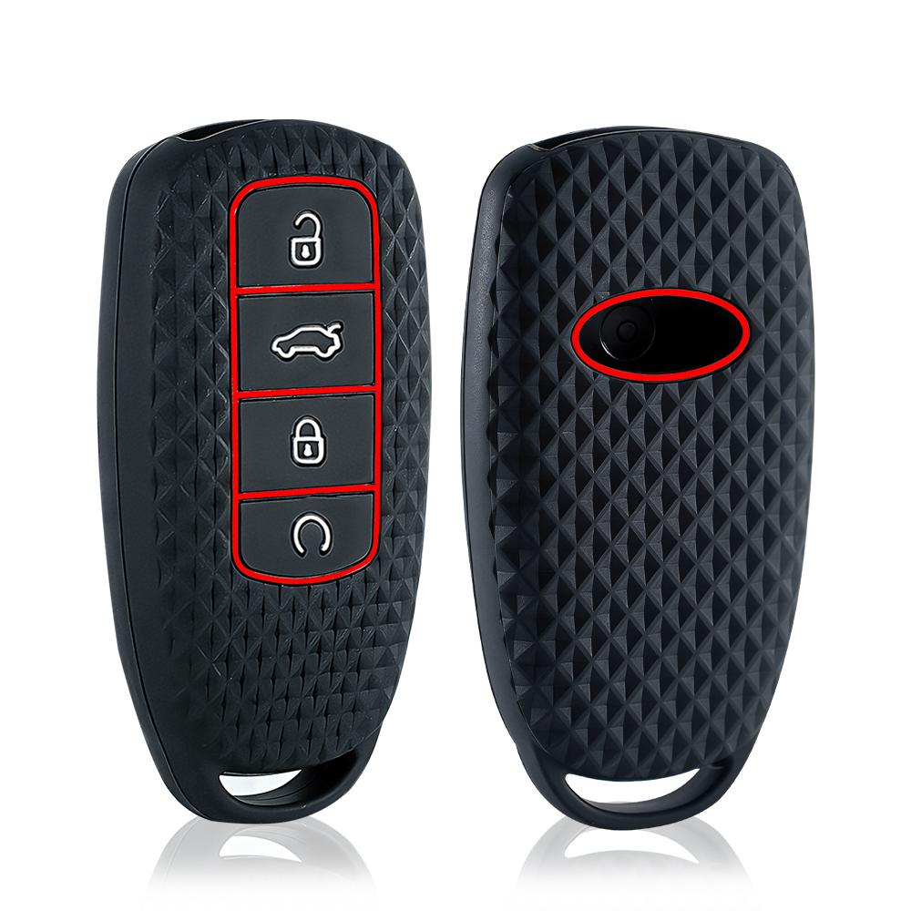 Key protect For Chery Tiggo 8 Pro Silicone Car Key Cover Case For Chery Tiggo 7 Pro 8 PLUS Arrizo 5 3 Button Key Holder Keychain