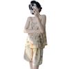 Neo-Chinese Cotton Silk Camisole Pajama Set for Women - Summer 2025 Beach Style