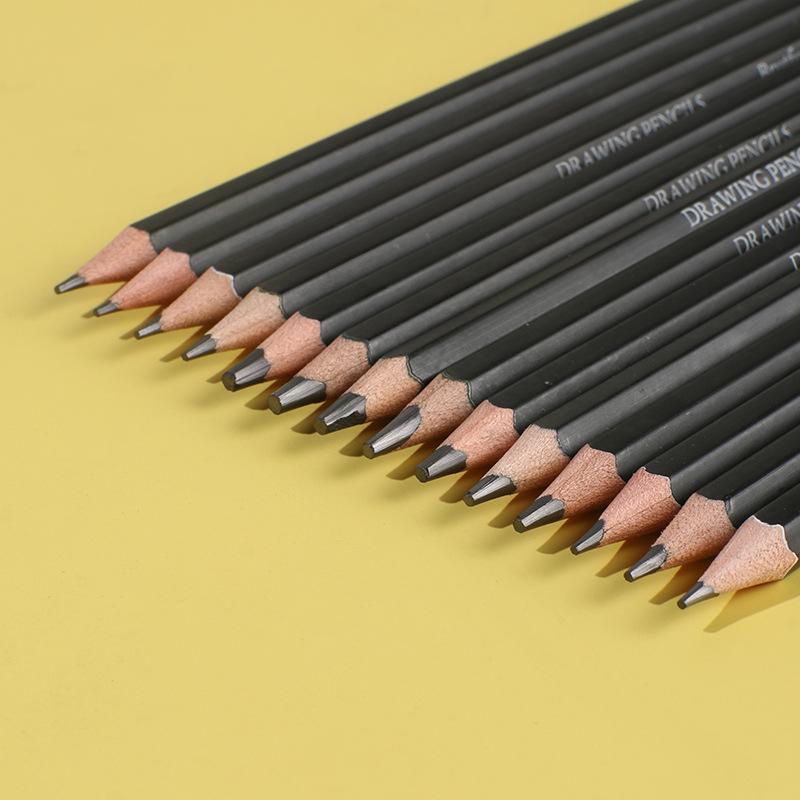 BRUTFUNER 14-Piece Mixed Sketch Pencil Set for Beginners