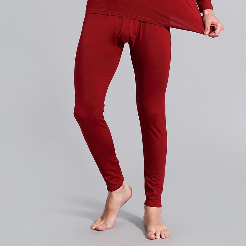 Men's Combed Cotton Casual Pants for Autumn and Spring: Warm, Single Layer Design