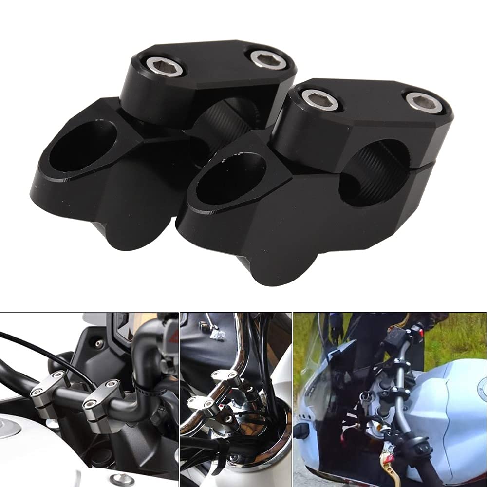 YUANYE 7/8" Handlebar Spacer for Honda and Suzuki Motorcycles, Black