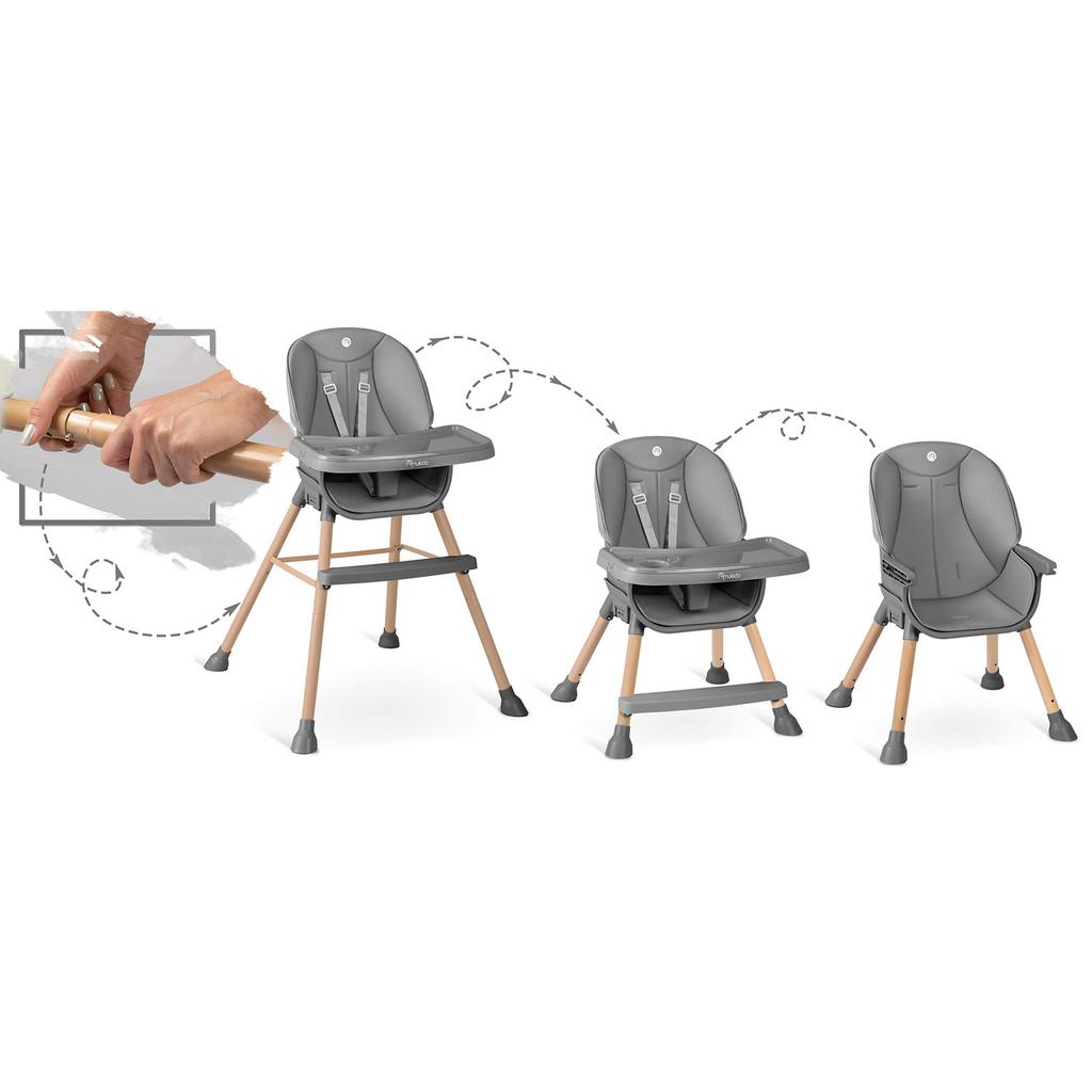 Silla de alimentación Nukido Tilo Gris