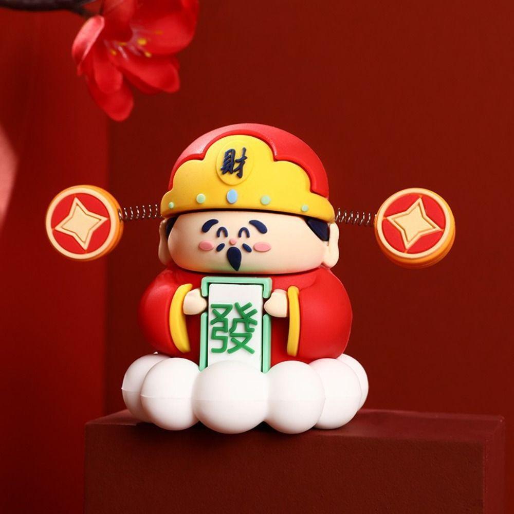 Cute God of Wealth Mascot Creative Car Ornaments Crafts God of Wealth Decoration Chinese New Year