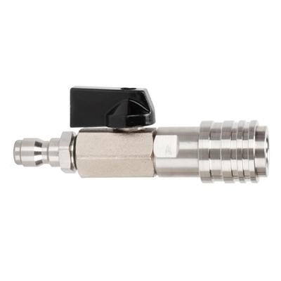High Pressure Adapter for Garden Hose with Integrated Flows Control Valves Stainless Steel Converts Quickly Connects