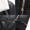Luxurious Faux Leather Fur Jacket For Men With Warm Lined Interior And Slim Fit Design