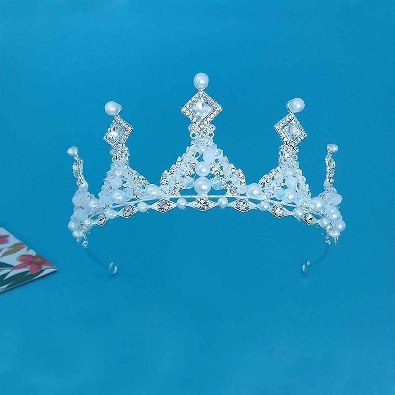 Children's Catwalk Crown Tiara Princess Korean Girl Children's Birthday Gift Hair Accessories Handmade Crown