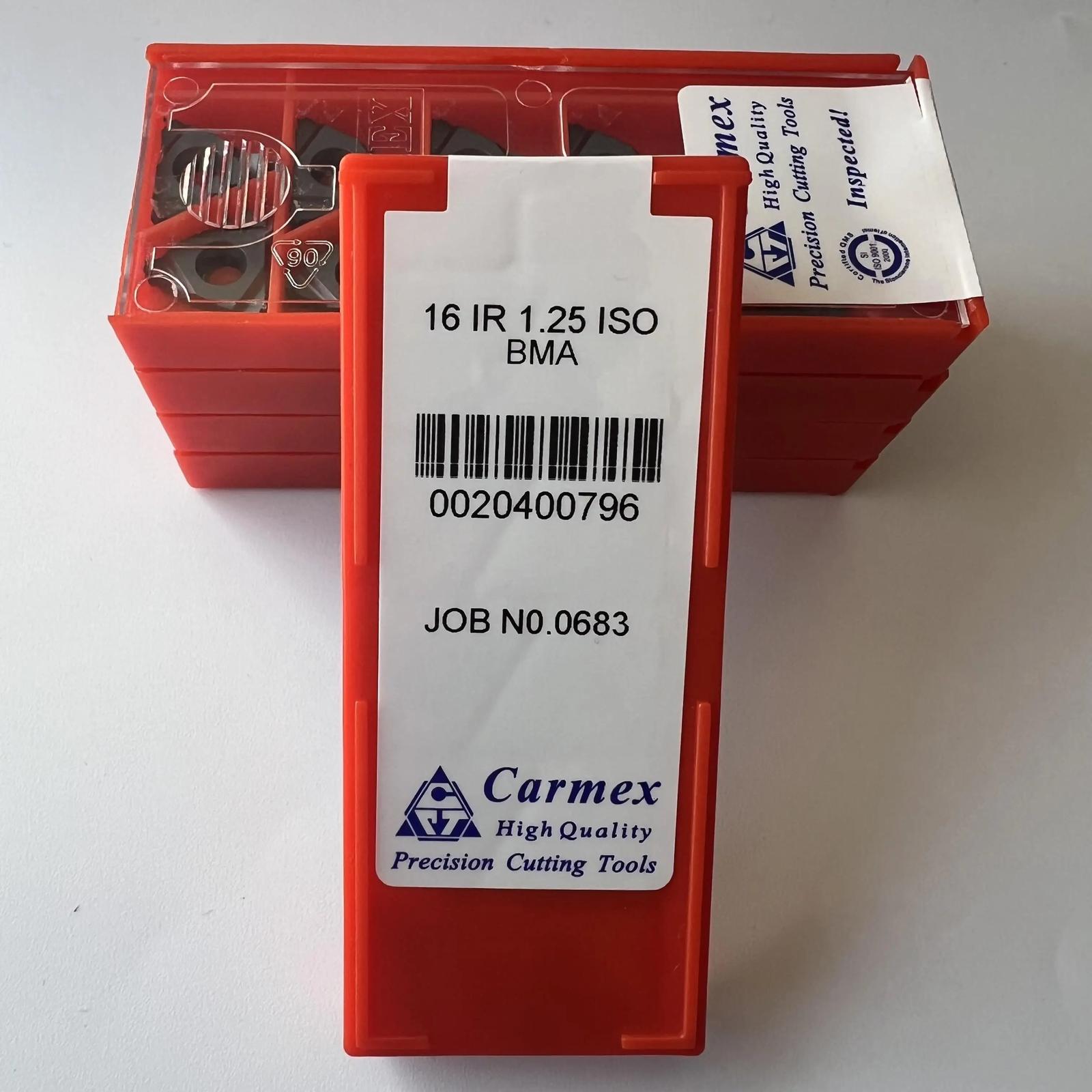 

Original / 16IR1.25ISO BMA / Industrial indexable Carbide Inserts 10 Pcs