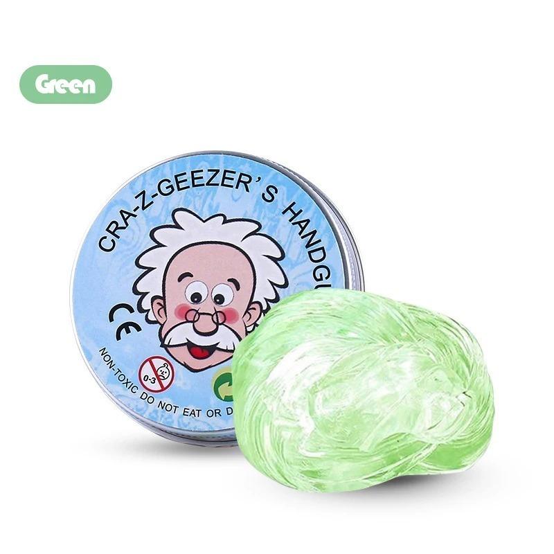 

Colorful Non-Newtonian Liquid Fidget Toy Putty Crystal Clear Glass Crazy Stress Putty with Tin Non-Toxic Sensory Bouncing Toy зелений