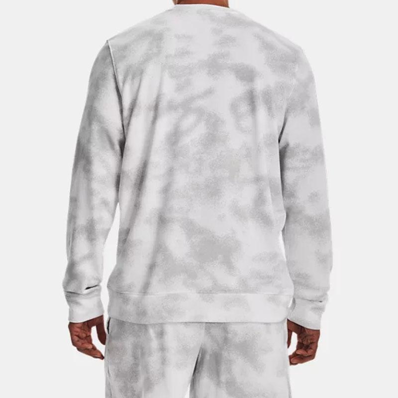 Under Armour Rival Logo Print Cotton Crew Neck Long Sleeve Sweatshirt Men Sweatshirt White 1377186-100