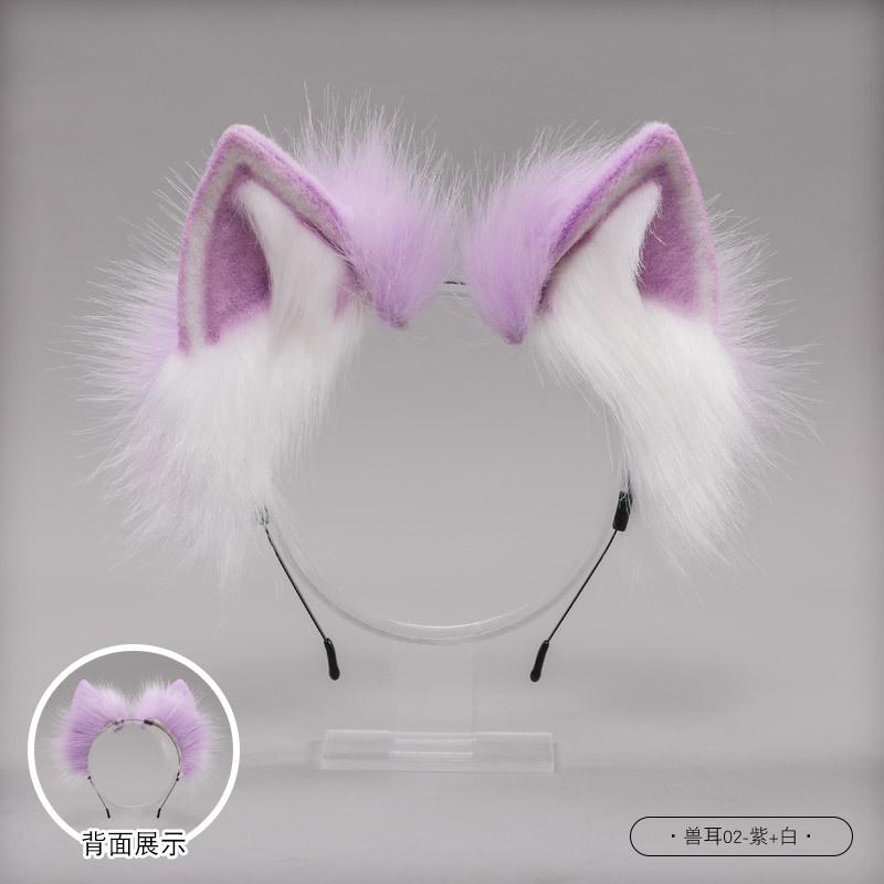 Fox Ear Headband Kawaii Cat Ears Headwear Girl Cosplay Hair Accessories Women Hair Hoop Halloween Party Role Play Costume Props