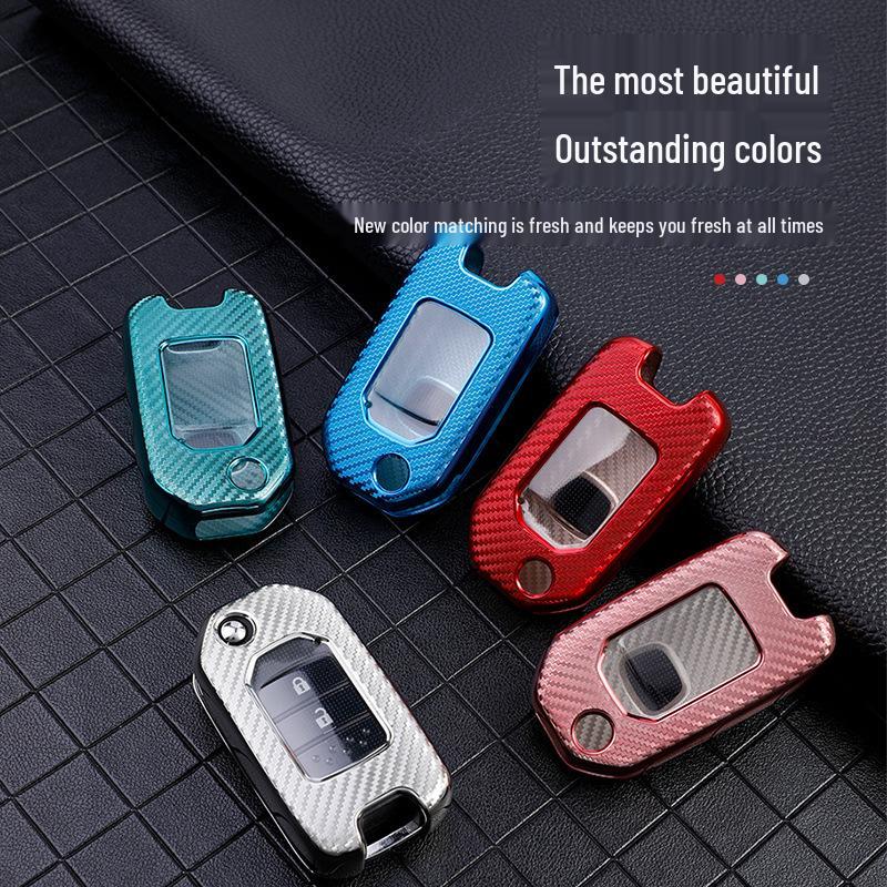 Carbon Fiber Key Case for Honda CRV, Civic, Accord, Avancier - Protective Cover for Tenth Generation Models
