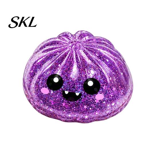 Anxiety Relief Toy 1/5Pcs Halloween Dumpling Stress Toy, Pumpkin Ghost Eyeball Steamed Bun Squeeze Sensory Ball Fidget for Adults Kids