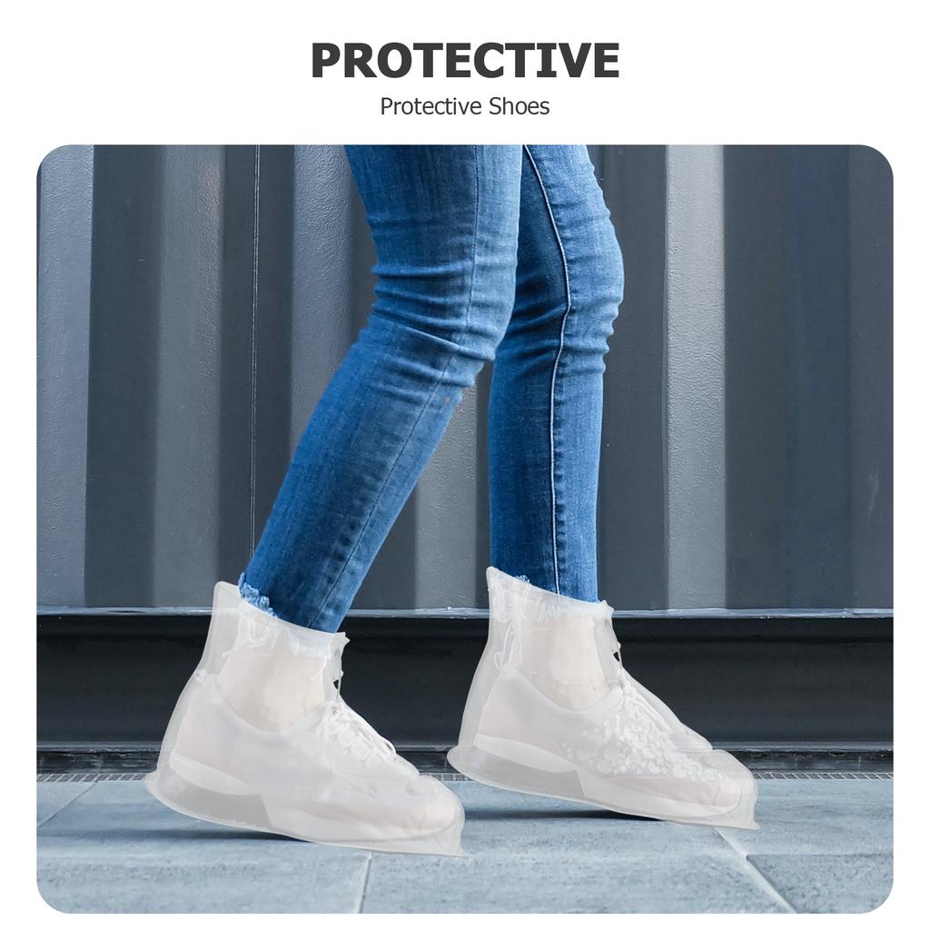 1Pair Waterproof Disposable Shoe Covers Unisex Durable PVC Anti Slip for Hiking Camping Fishing Outdoor Rain Protection