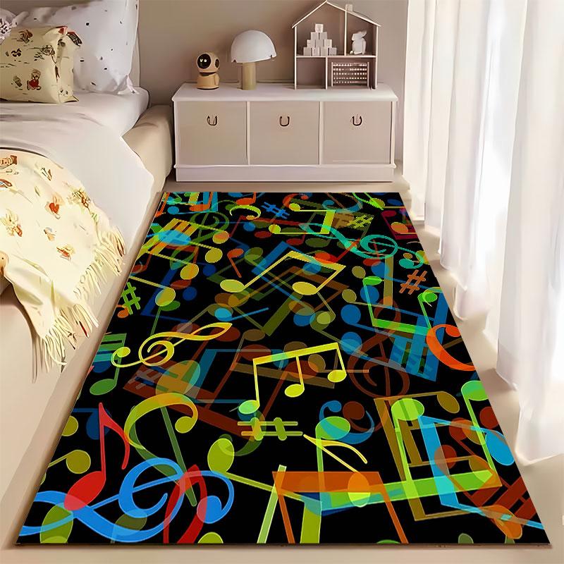Colorful Musical Notes Pattern Suitable As a Non-slip Mat for the Living Room or Bedroom Sofa