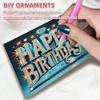 10pcs DIY Diamond Painting Greeting Card Set Birthday Pattern Diamond Art Greeting Cards for Birthdays Thanksgiving and Holidays