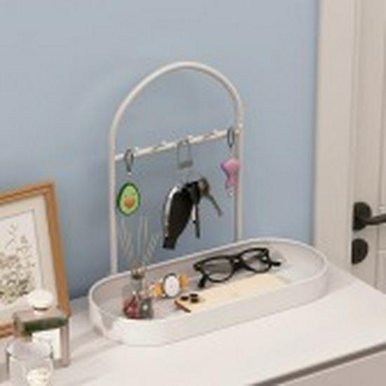 Multi-Purpose Entryway Storage Rack: Key, Shoe, Jewelry & Mask Organizer