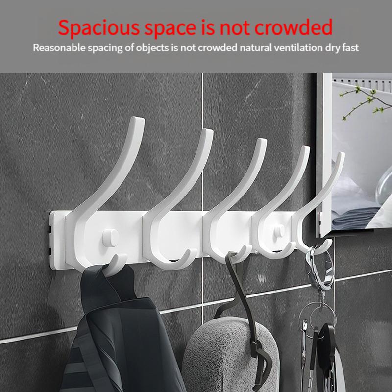 YUNJIEYA Black/White/Gun Grey Door Hooks Clothes Hanger Storage Bedroom Clothes Hook Wall Hanging Kitchen Bathroom Accessories