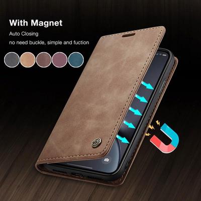 Роскошный кожаный чехол-книжка в стиле ретро в стиле ретро для iPhone Samsung Xiaomi Redmi Huawei Google