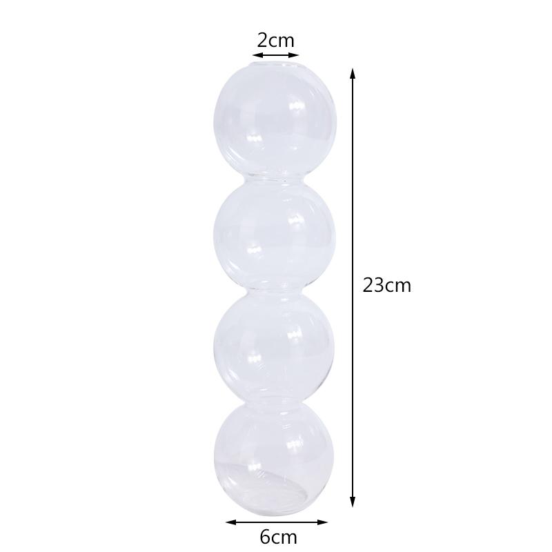 Ins Crystal Ball Bubble Glass Vase Flower Arrangement Hydroponics Ball Glass Art Flower Ware Home Decor Tabletop Glass Vase