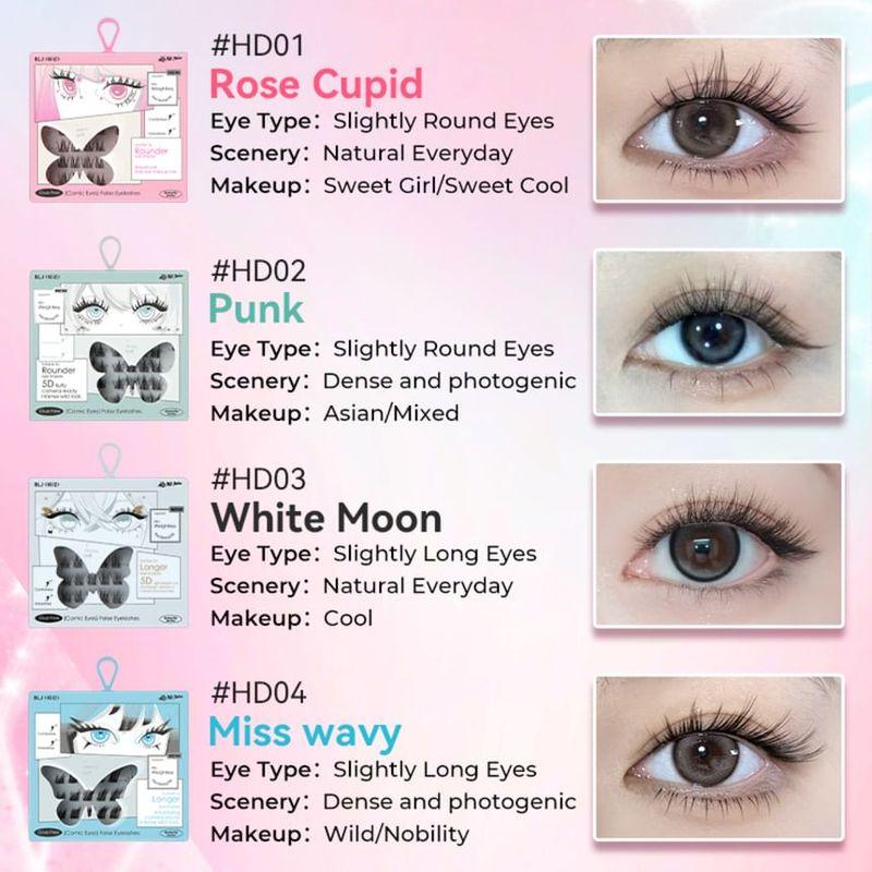 BLJ - Comic Eyes Glue-free False Eyelashes - HD04