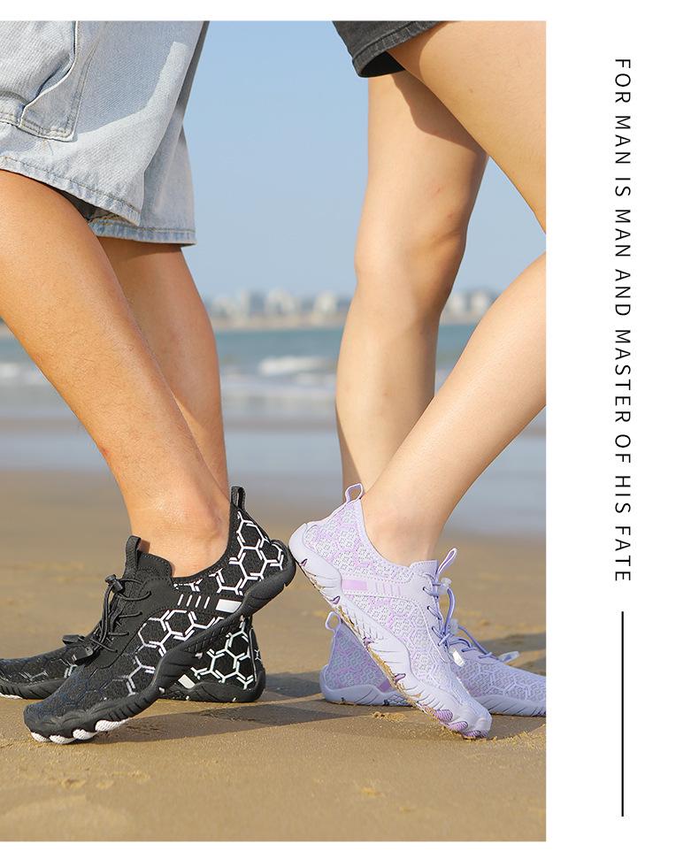 Unisex Non-Slip Five-Finger Barefoot Outdoor Shoes - Ideal for Canyoning, Snorkeling, Beach, Hiking, and Wading