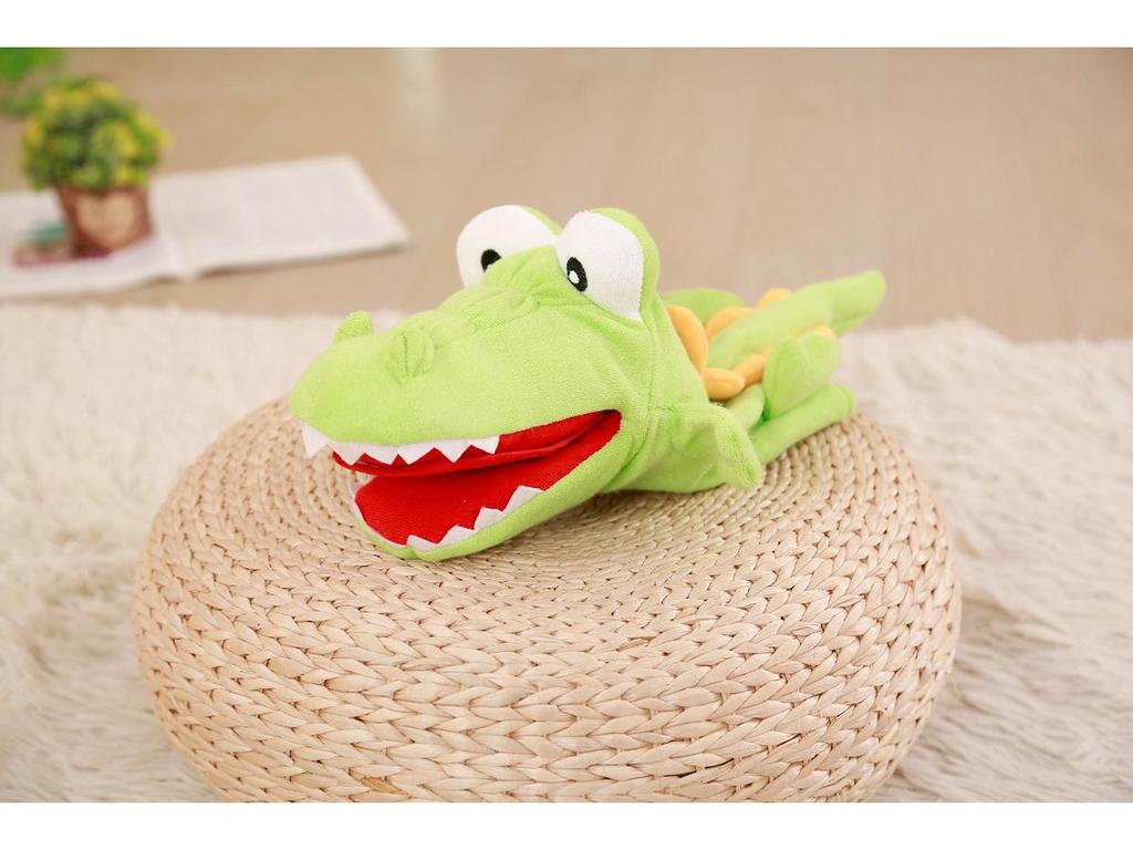 Plush Shark Hand Puppet Toy - Movable Mouth for Infants and Babies