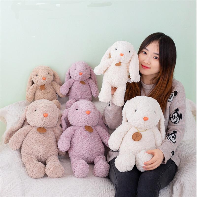 Adorable Long-haired Plush Bunny Toy For Kids 35cm And 50cm Sizes Available