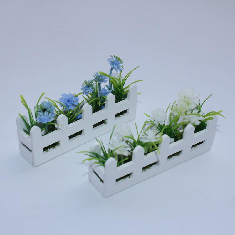 1/12 Dollhouse Simulation Flower Potted Model Dollhouse Mini Garden Decoration Dolls House Micro Landscape Ornament