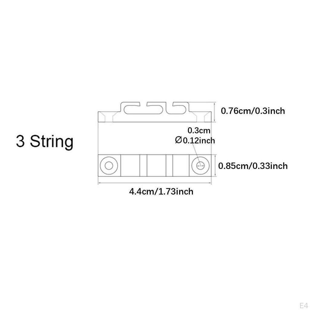 String Retainer with Mounting Screws for Guitar Parts