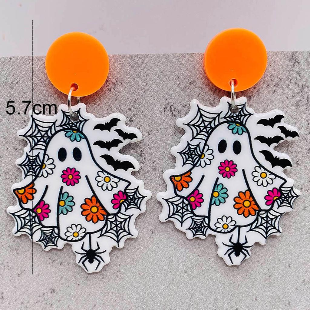 Novelty Halloween Earrings Cartoon Spook Dangle Earrings Cute Spook Dangle Earring for Christmas Jewellery Spooky Gift