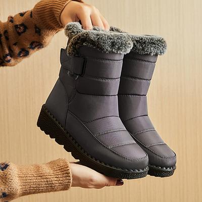 Schnee Damenstiefel Weiche Damenstiefel Plateau Damenschuhe Fell Warmhalten Stiefel Damen Neu Übergröße Botas Mujer Winterschuhe