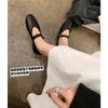 [] Collection~ row soft sheepskin flat-bottomed buckle Mary Jane single shoes women's grandma shoes
