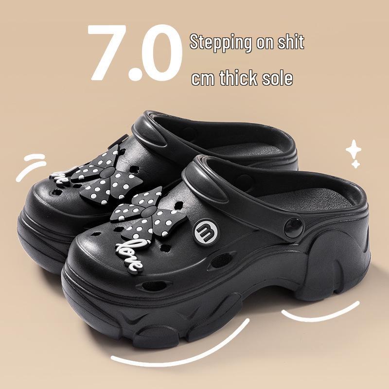 Women's Thick-Soled Non-Slip Height-Increasing Closed-Toe Sandals & Slippers - New Summer 2024 Beach Style