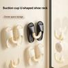 2 Pezzi Scaffale per Scarpe a Forma di U Gancio Ventosa Antiscivolo Supporto Stabile Senza Foratura Scaffale per Pantofole per Asciugamani Bagno