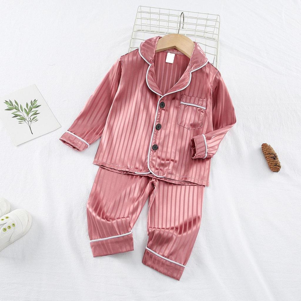 Conjunto de Pijama Infantil de Algodón Seda de Dibujos Animados