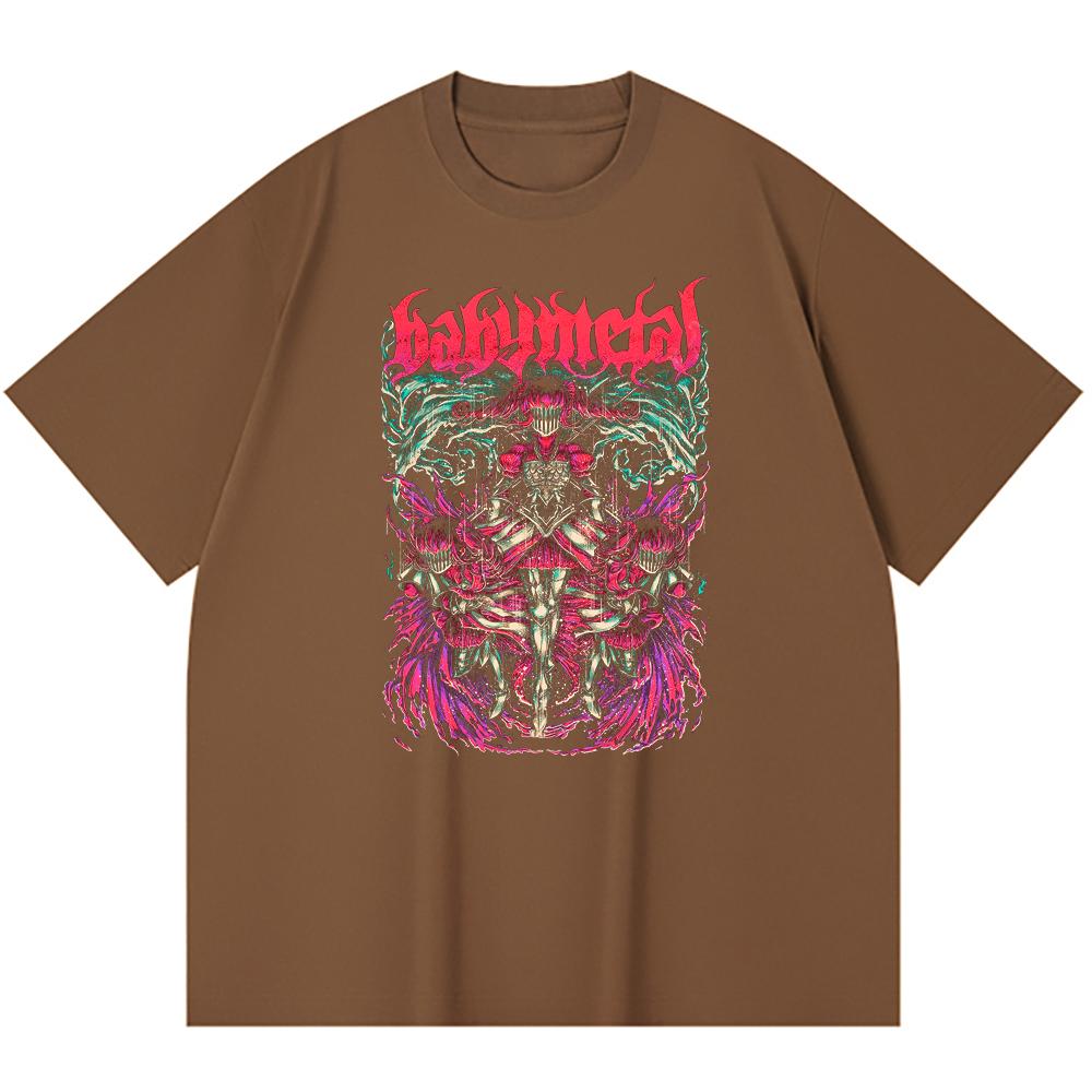 230 Gsm 100% Cotton Heavy Metal T-Shirt Rock Band Popular Music Print Unisex Heavy Cotton T Shirt