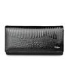 Genuine Leather Women's Wallet with Alligator Pattern - Large Capacity Coin Purse and Patent Leather Design