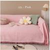 Solid Color Cotton Thread Blanket Simple Cushion Ins Wind Sofa Cover Double-Sided Available  Four Seasons Fashion Lunch Blanket