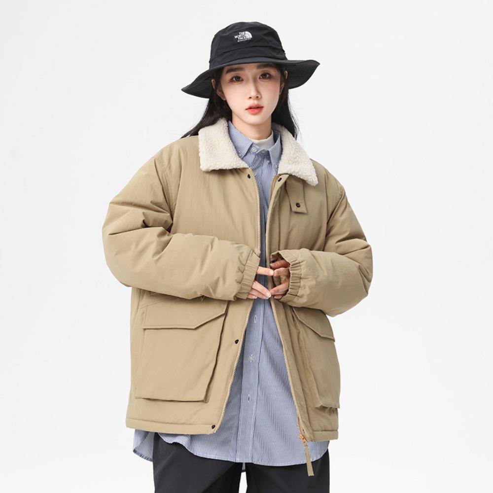 

Padded clothes men s trendy brand solid color coat fashion diamond loose handsome autumn and winter cotton clothes 4XL