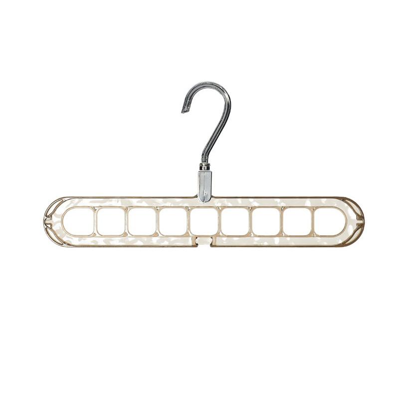 Nine-Hole Clothes Hanger Household Red Plastic Multi-Function Clothes Drying Artifact Horizontal And Vertical Magic Rotating