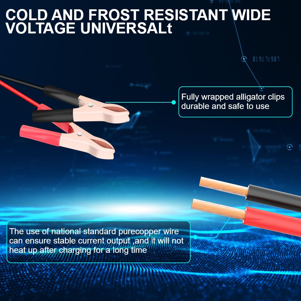 3 Stages Lead Acid AGM GEL Battery-chargers Full Automatic Car Battery Charger Smart Charger 12V 5A Intelligent Fast Power Charging