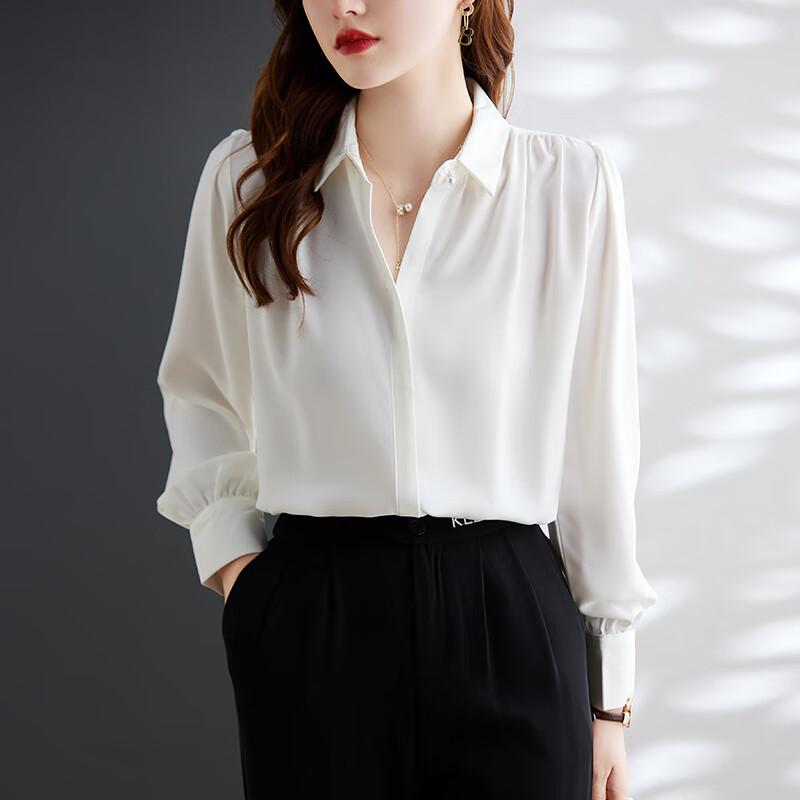 Troyman Women s Anti-Exposure Long Sleeve Professional Shirt L