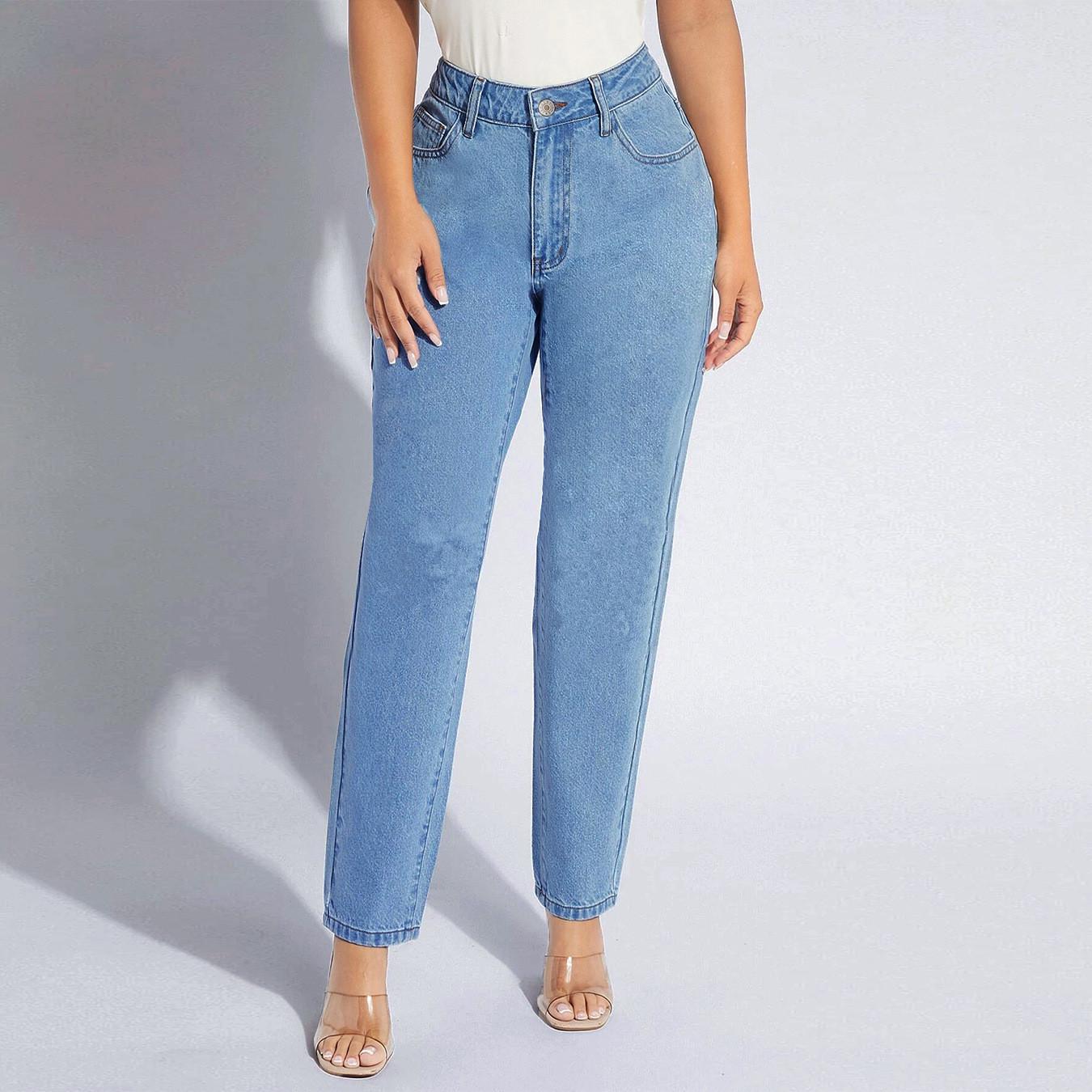 2025 Autumn Casual High-Waisted Straight Leg Jeans L