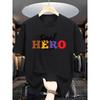 Europäische Größen Sommer Herren Mode Kurzarm T-Shirt mit Buchstabenmuster Druck